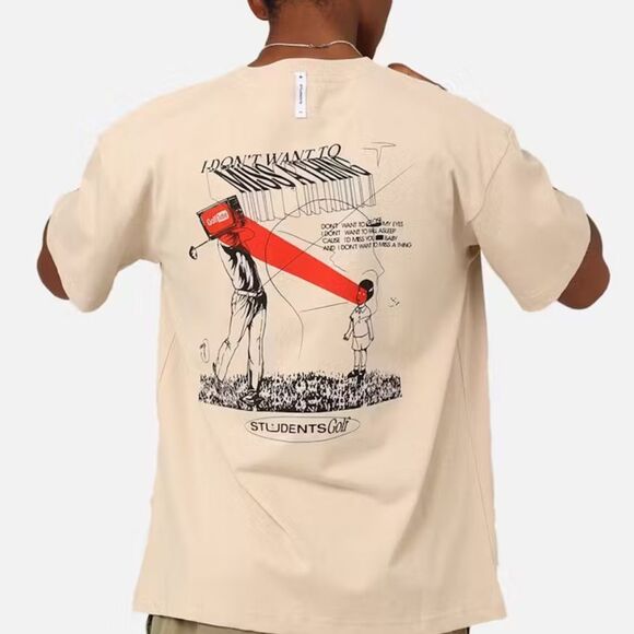 Students Men’s Tan Printed Graphics Cotton Tshirt(Size Small) - Picture 2 of 8